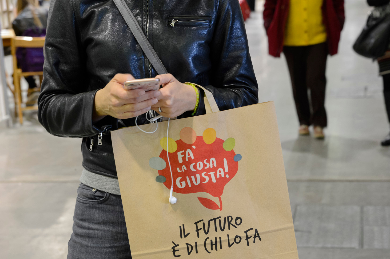 Borsa dell'evento con su il logo della manifestazione